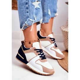 EVE Ženske sportske cipele Bež Golden Clementine Elements bijela smeđa zlatni 1