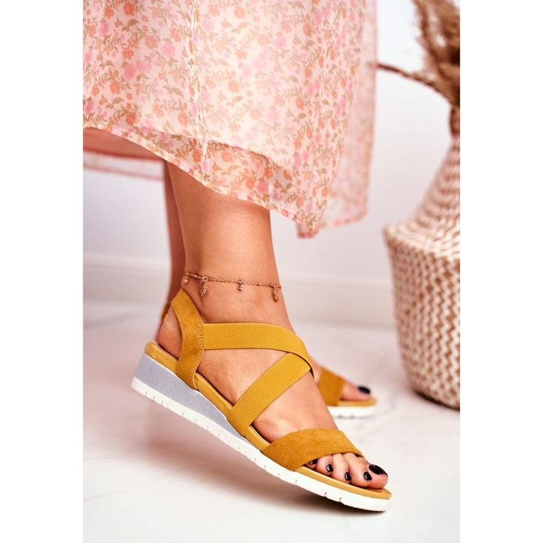 PS1 Ženske sandale na klin žute boje Slip-on Harper žuta boja 2