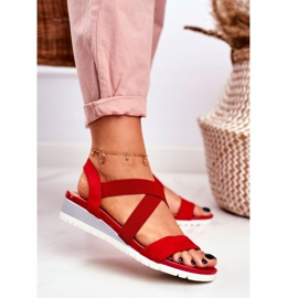 PS1 Ženske sandale na klin crvene klizaljke Harper crvena 1