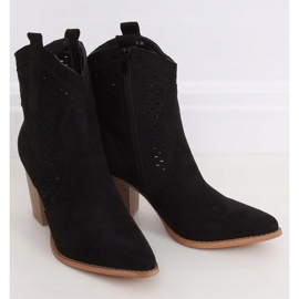 Crne ažurne kaubojske čizme ZE05P Crne crna 1