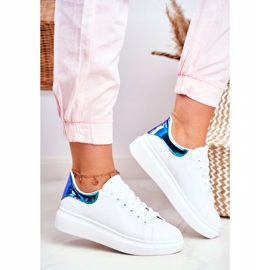 Ženske sportske cipele Lu Boo bijela metalik Matilda tamnoplava 2