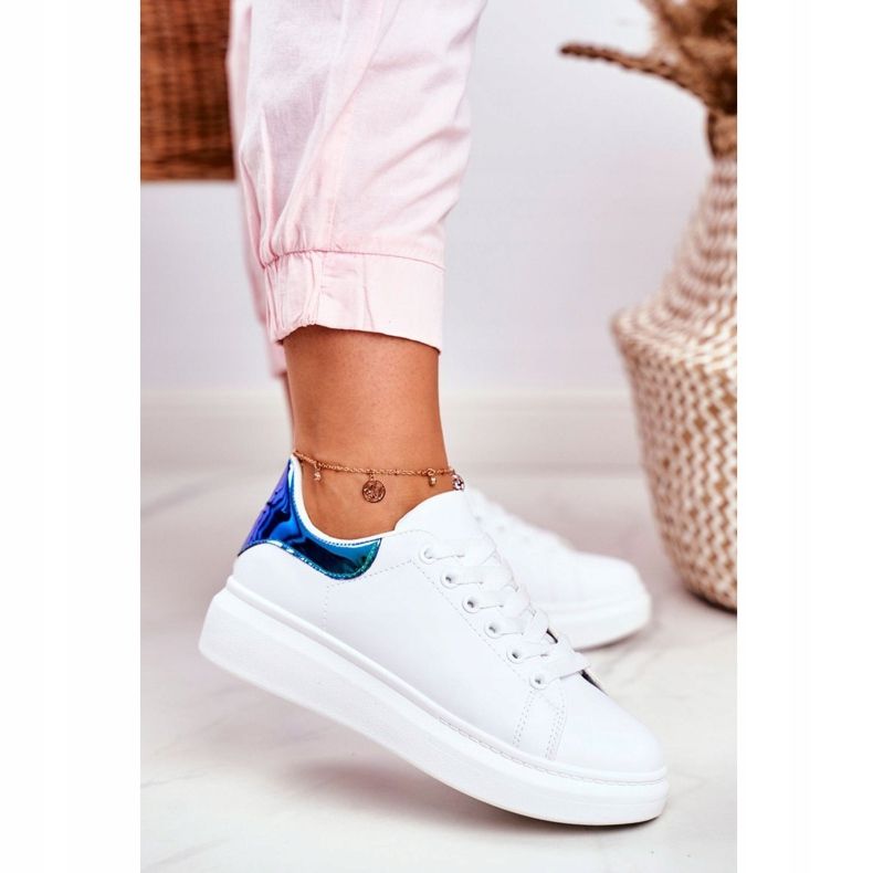 Ženske sportske cipele Lu Boo bijela metalik Matilda mornarsko plava 1