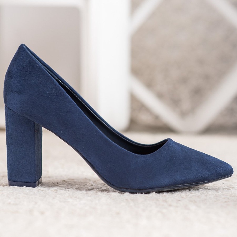 Small Swan Tamnoplave pumpe na stupu plava 1