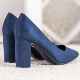 Small Swan Tamnoplave pumpe na stupu plava 2