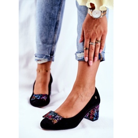 Ženske pumpe Maciejka Suede Crna 3356A-62 / 00-1 2