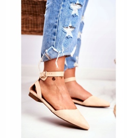 PS1 Ženske bež balerinke na pojasu s Allison Spitz 1