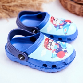 Dječje papuče Foam Crocs Blue Teddy Bear Pilot SuperFly plava 2
