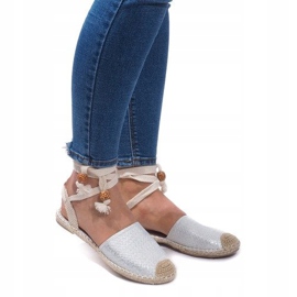 Sandale Espadrilles Ballerinas Ballerinas 30550 Silver srebro siva 1