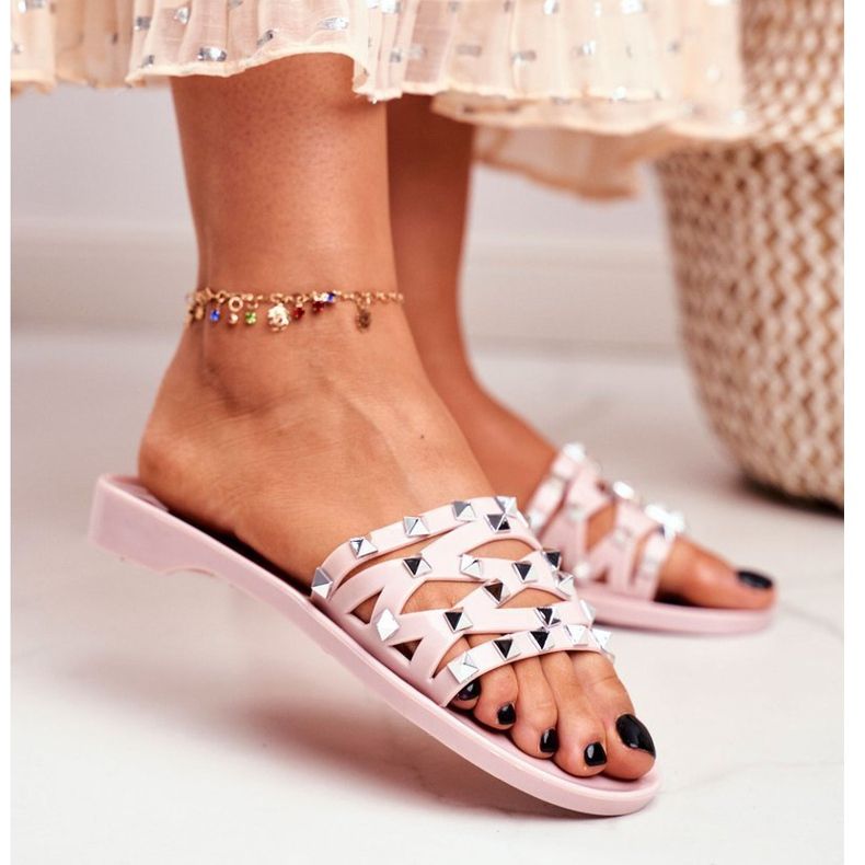 LU BOO Ženske ružičaste papuče od gume ružičasta 1