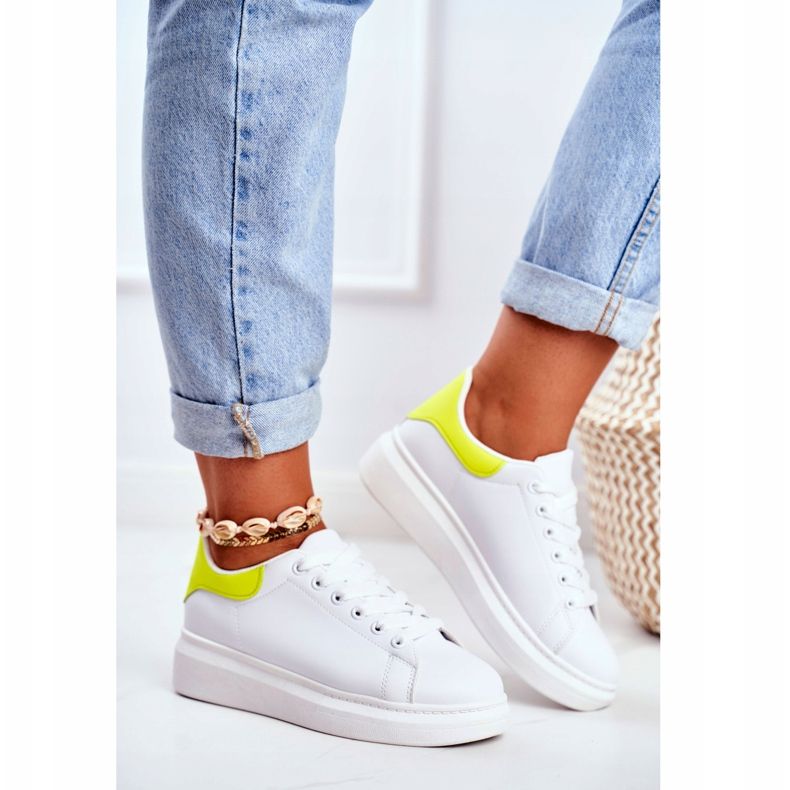 Ženske sportske cipele Lu Boo White Matilda bijela žuta boja 2