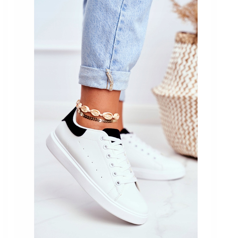 PS1 Ženske sportske cipele bijele s crnom petom Milly bijela 2