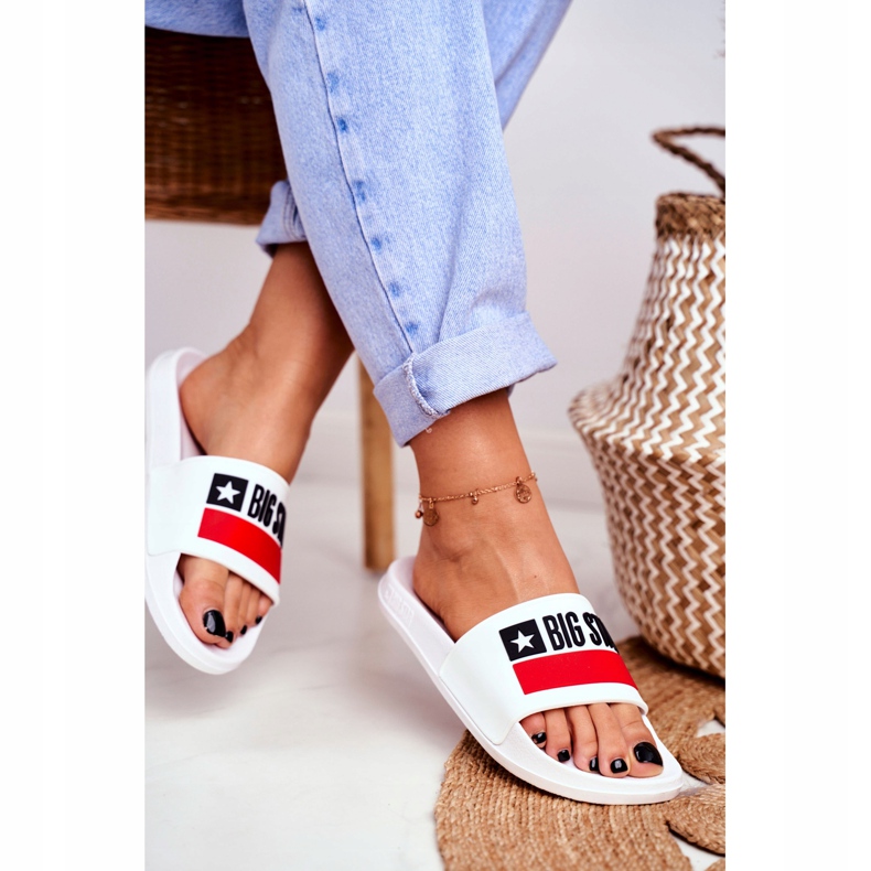 Ženske papuče Big Star Classic White GG274047 bijela 2