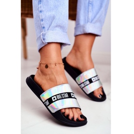 Ženske papuče Big Star Silver Holo GG274005 siva 1