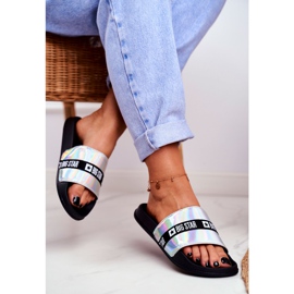 Ženske papuče Big Star Silver Holo GG274005 siva 2