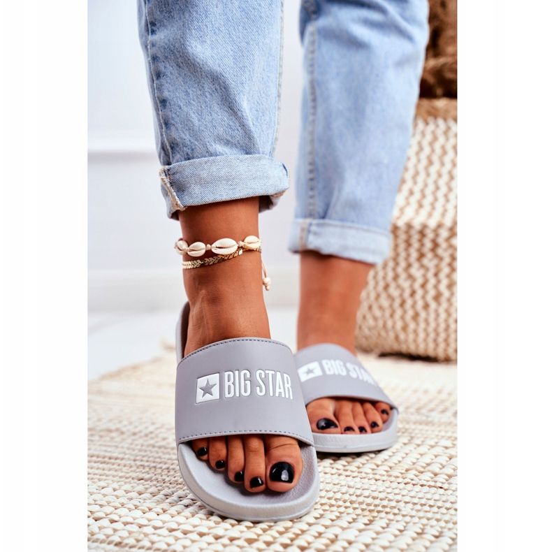 Ženske papuče Big Star Grey GG274042 siva 2