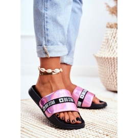 Ženske papuče Big Star Pink Holo GG274008 ružičasta 1