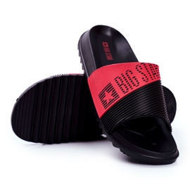 Muške papuče Big Star Rubber Black GG174913 crna crvena 1
