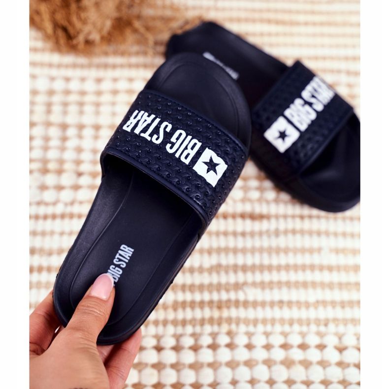 Dječje papuče Big Star Navy Blue prošivene GG374802 tamnoplava 2