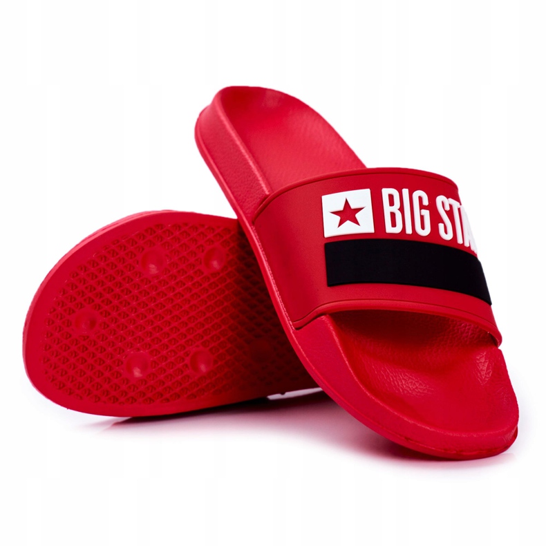 Muške papuče Big Star Classic Red GG174939 bijela crna crvena 2