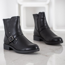 J. Star Čizme na ravnu petu crna 1