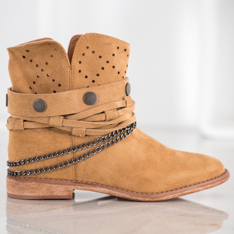 Bella Paris Čizme s ukrasnim prugama smeđa 2