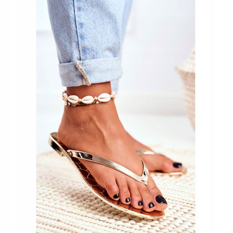 Lu Boo Metalne japanke zlatne Eltoro Ii gat. zlatna 2