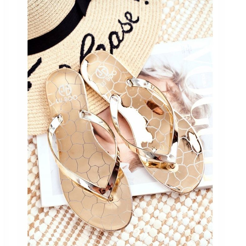 Lu Boo Metalne japanke zlatne Eltoro Ii gat. zlatna 1