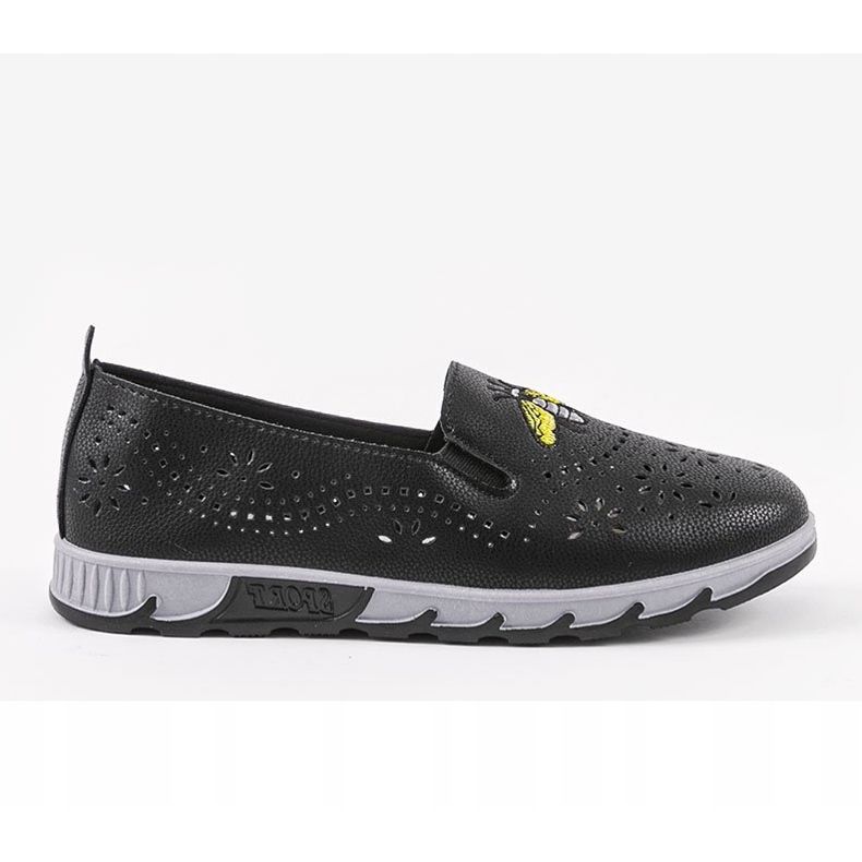 Crne ažurne tenisice s otiskom JH81172-3 crna 1