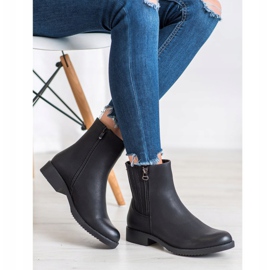 J. Star Visoke čizme s eko kožom crno 2