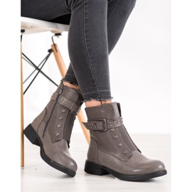 J. Star Sive čizme s gumicom siva 1