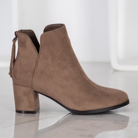 VINCEZA Čizme s patentnim zatvaračem smeđa 1