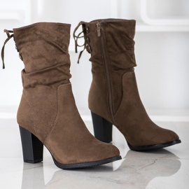 J. Star Visoke smeđe čizme smeđa 1