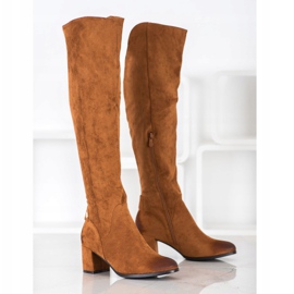 VINCEZA visoke čizme smeđa 1