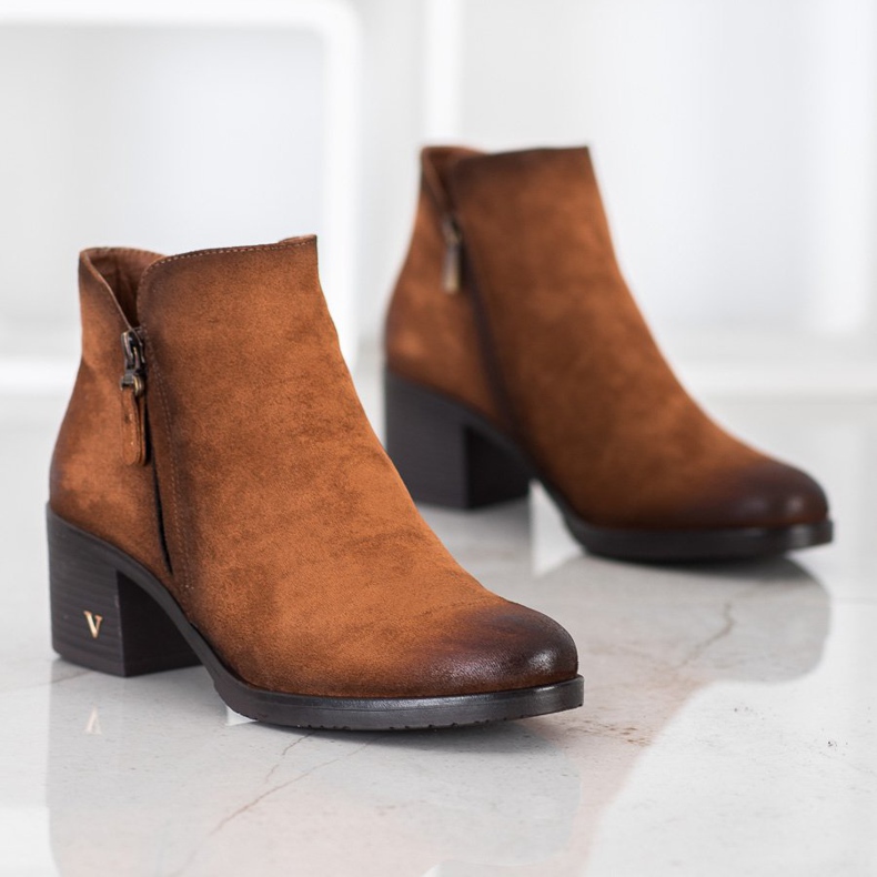 VINCEZA čizme od antilopa smeđa 1