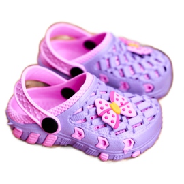 NEWS Dječje papuče Foam Crocs Violet Bow Susan ljubičasta ružičasta 1