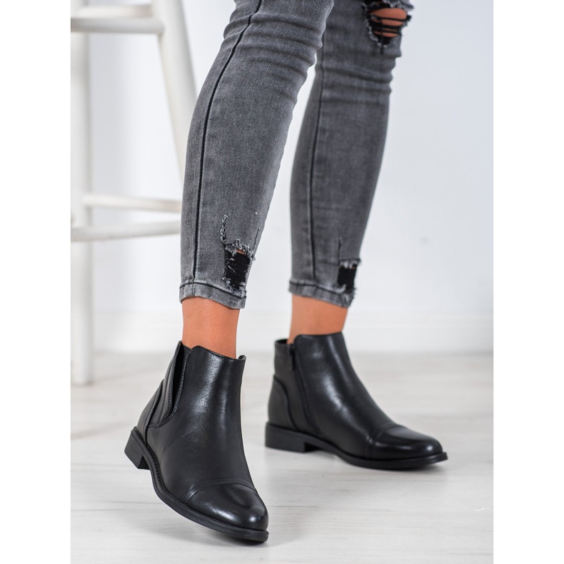 J. Star Elegantne čizme na ravnoj peti crno 1