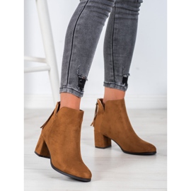 VINCEZA Čizme s patentnim zatvaračem smeđa 1