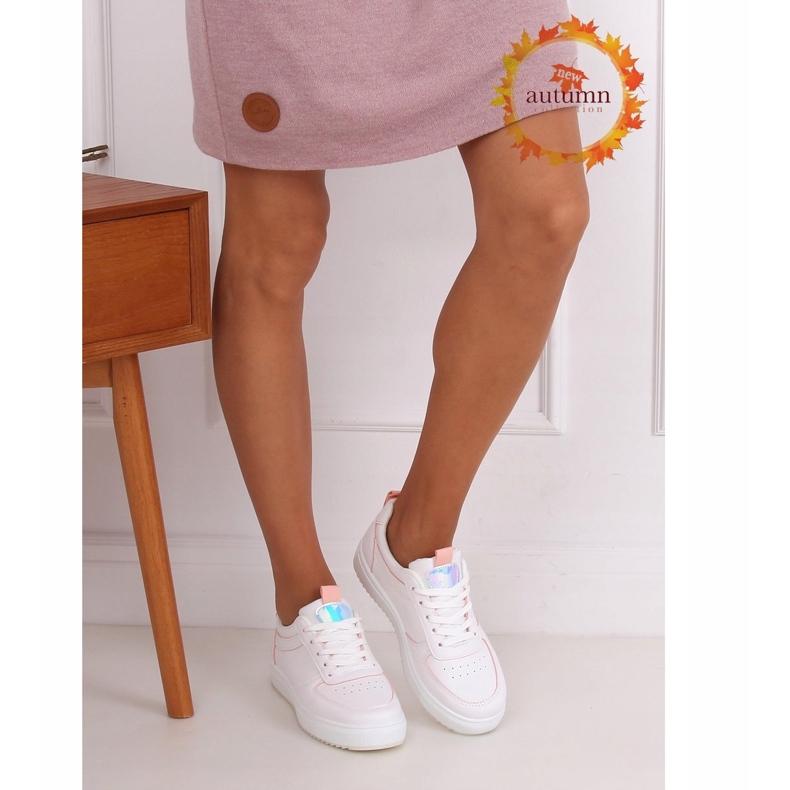 Bijele ženske sportske cipele KK-203 BIJELO / ROZE bijela ružičasta 1