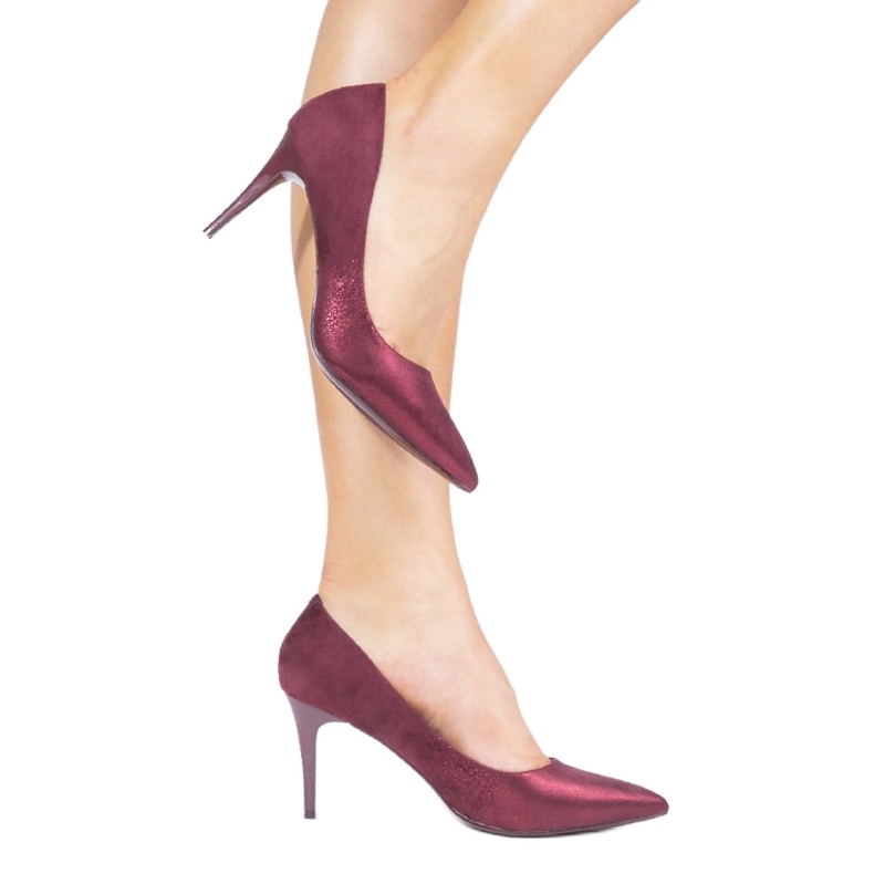 Ružičaste klasične štikle od ekološkog antilopa DD50P crvena 1