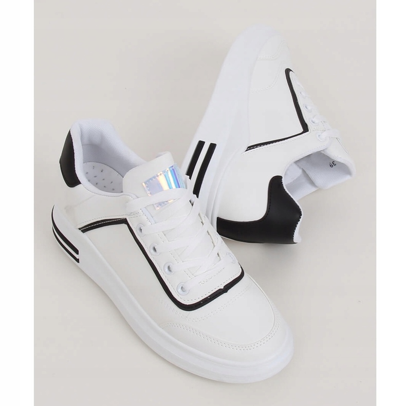 Bijele ženske tenisice 1239-Y Crne bijela crna 1