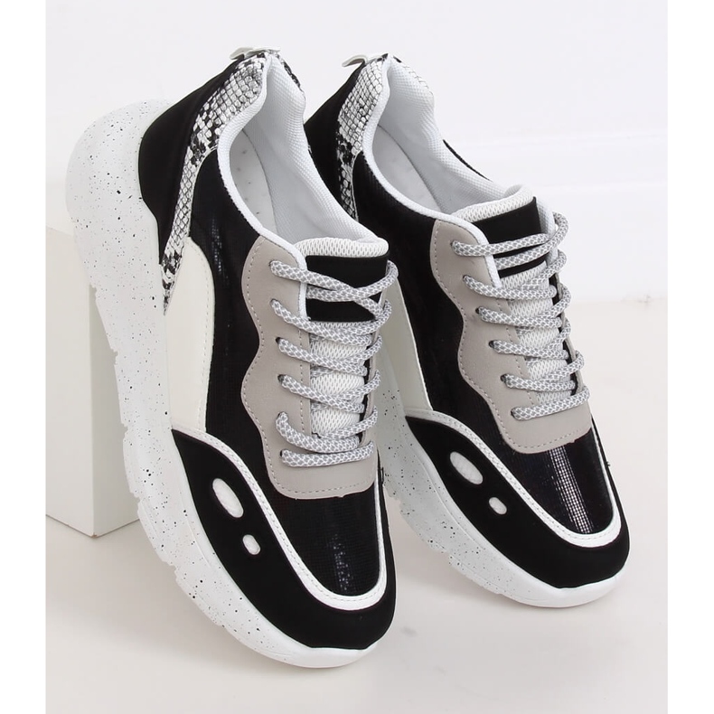 Crno -bijele sportske cipele LL1771 Crne bijela crna 2