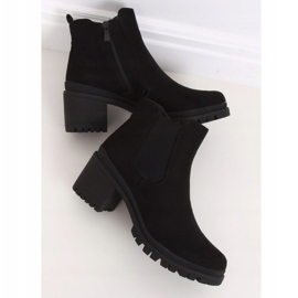 Crne čizme sa širokim potpeticama XJ-25 Crna crno 1