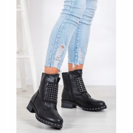 J. Star Modni radnici sa kamenčićima crno 1