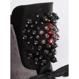 Sive čizme na vezanje Workery Grey NC1062 Grey siva 2