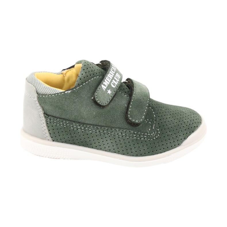 Čizme s čičkom American Club GC22 siva zelena 6