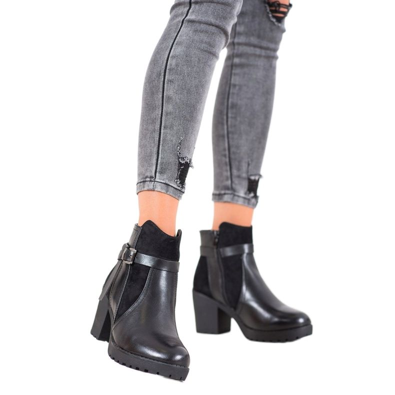 J. Star Udobne čizme na platformi crna 1