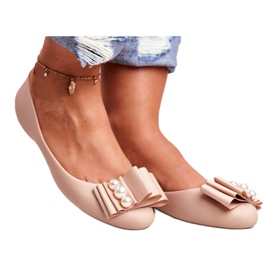 LU BOO Gumene balerinke Meliski mašne Bež Joleen 3