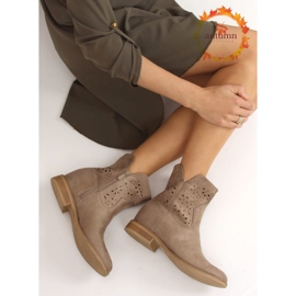 Ažurne čizme sa skrivenom petom bež CH2008 Bež smeđa 1