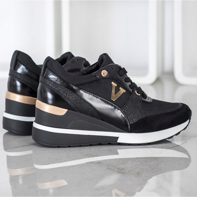 Vinceza Vincez tenisice na wedge crno 2