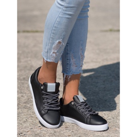 SHELOVET Tenisice s ukrasnim vezicama crna 1